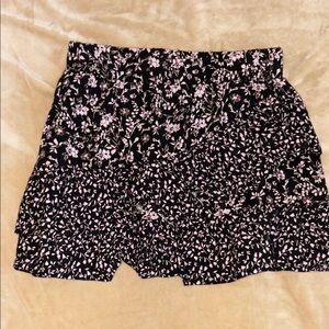 Black and Tan Floral Skirt